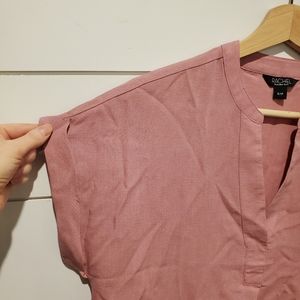 Rachel roy small oversized tunic pink short sleeve tee shirt flowy boxy kimono